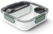 Cutie pentru pranz Black+Blum BAO-BA010, 1 L, Compartiment intern, Fara BPA, Alb/Verde