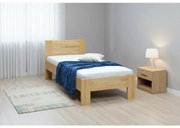 Pat AMBER din lemn masiv 90x200 cm, fag