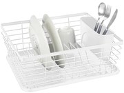 Scurgător de vase alb din metal 36x30 cm Drip – Wenko