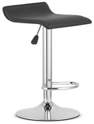 Scaun Bar Frovas Piele Ecologica Negru, Baza Cromata