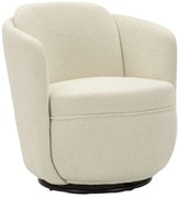 Mauro Ferretti Fotoliu Pivotant Torino Crem cm 70x72x75 (Înălțime Scaun cm 44,5) | Aosom Romania