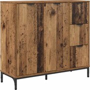vidaXL Bufet cu sertar Lemn vechi 89,5 x 33 x 82 cm Lemn compozit