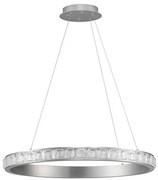 Lustra LED design circular, Otel, Argintiu, Cristal K9, ETEKEN NVL-9501215