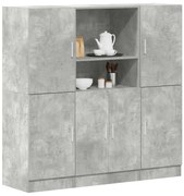 vidaXL Set dulap de bucătărie 3 piese Lemn prelucrat gri beton