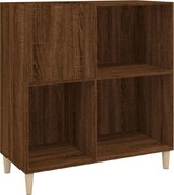 vidaXL Dulap pentru discuri stejar maro 84,5x38x89 cm lemn compozit