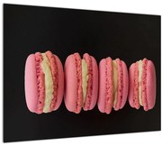 Tablou pe sticlă cu macarons (70x50 cm)