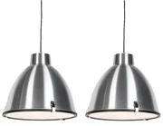 Set de 2 lămpi suspendate din aluminiu 38 cm cu dimmer - Anteros