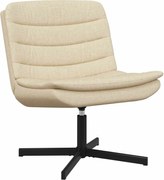 vidaXL Scaun pivotant Crem 63 x 75 x 76 cm țesătură