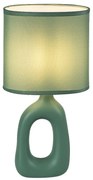 Lampa de masa ceramica si abajur verde Sylira