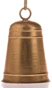 Clopot metalic de agățat Vintage, auriu , 13 x 19x 13 cm