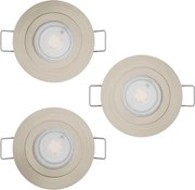 Eglo 902239 – Set 3 spoturi LED de tavan BARRANCO pentru baie, 1x GU10/4,5W/230V, IP44, crom