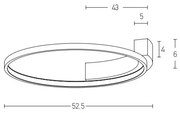 Aplică LED/31W/230V d. 52,5 cm alb Zambelis 2077