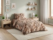 Lenjerie de pat din microfibra SPRING BEAR maro Dimensiune lenjerie de pat: 70 x 80 cm | 140 x 200 cm