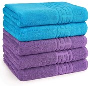 Set 5 Prosoape Baie, Bumbac 100% - Bleu   Mov