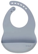 Baveta din silicon cu buzunar, ajustabila,   Nordic   - Blu mist