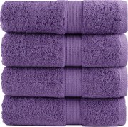 vidaXL Prosoape oaspeți premium SOLUND 4 buc violet 30x50 cm 600 gsm