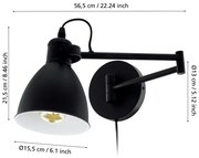 Eglo 97886 - Aplică perete SAN PERI 1xE27/10W/230V