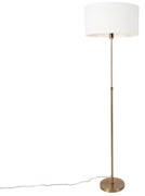 Lampa de podea reglabila bronz cu abajur alb 50 cm - Parte