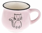 Cană ceramică Cat 230 ml, roz