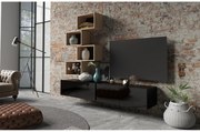 Mobilier living Calabria C30 BLACK (Negru + Stejar artisan) (fără iluminat). 1051571