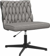 vidaXL Scaun de birou pivotant, gri deschis, material textil