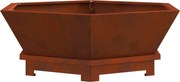 vidaXL Cuptor de foc Maro 75 x 75 x 28 cm Oțel rezistent de intemperii