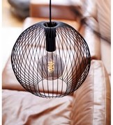 Nordlux - Lustră suspendată pe cablu BERONI 1xE27/60W/230V, negru, Ø 35 cm