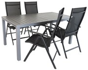 Set de grădină Rosalio - 4 locuri, negru