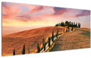 Tablou - Casa pe deal Toscana, Italia (120x50 cm)