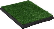 vidaXL Toaletă animale companie tavă & gazon artificial 63x50x7 cm WC