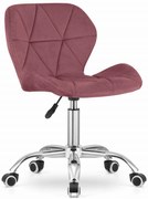Scaun de birou AVOLA VELVET roz inchis