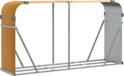 vidaXL Suport de bușteni, aspect de lemn, 180x45x100 cm, oțel galvanizat