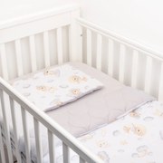 Set lenjerie matlasata 3 piese Kidizi Koala Dreams, include perna, plapumioara si cearceaf