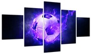 Tablou cu mingea de footbal în plasă (125x70 cm), în 40 de alte dimensiuni noi