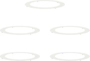 vidaXL potrivit pentru inele de copac plat 5 pcs Alb Ø90 / 120 cm Oțel