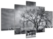 Tablou cu sat alb negru (150x105 cm)