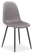 Scaun catifea Fox gri - H 86 cm