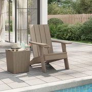 vidaXL Scaun Adirondack, maro deschis, 75x88,5x89,5 cm, polipropilenă