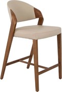 Scaun de bar din lemn si piele sintetica Mink