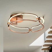 Lustra LED aplicata design ultra-modern 47cm Colette auriu roze