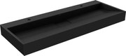 Mexen Ava chiuvetă de blat din conglomerat 2/O 120 x 46 cm, neagră - 23011272