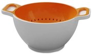 Set castron si strecuratoare Trebonn DUO - Small 1824101, 500 ml, 15.6x8.5 cm, Мelamina, Аlb/Portocaliu