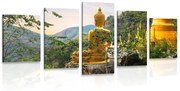 Tablou 5-piese vedere la Buddha de aur