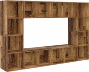 vidaXL Set comodă TV 4 pcs Maro 37 x 37 x 142,5 cm Lemn compozit