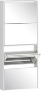 HOMCOM Dulap pentru Pantofi Economizor de Spațiu cu 4 Uși cu Oglindă 63x17x146 cm Alb | Aosom Romania