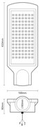 Lampă LED stradală LED/100W/170-400V IP65