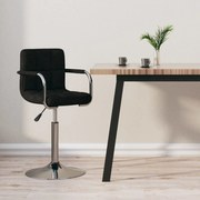 vidaXL Scaun de bar, negru, material textil