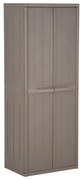 vidaXL Dulap de depozitare grădină, maro, 65x45x172 cm PP aspect lemn