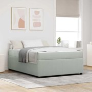 vidaXL Cadru de pat cu saltea Gri deschis 140 x 200 cm Catifea