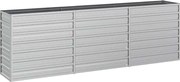 vidaXL Strat înălțat de grădină argintiu 240x40x77 cm oțel galvanizat